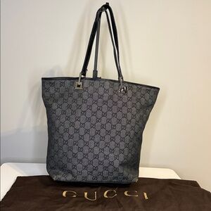 Gucci Black Signature Pattern Tote